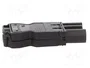 Wieland GST18I3SS1ZR1SW con alivio de tensión, negro