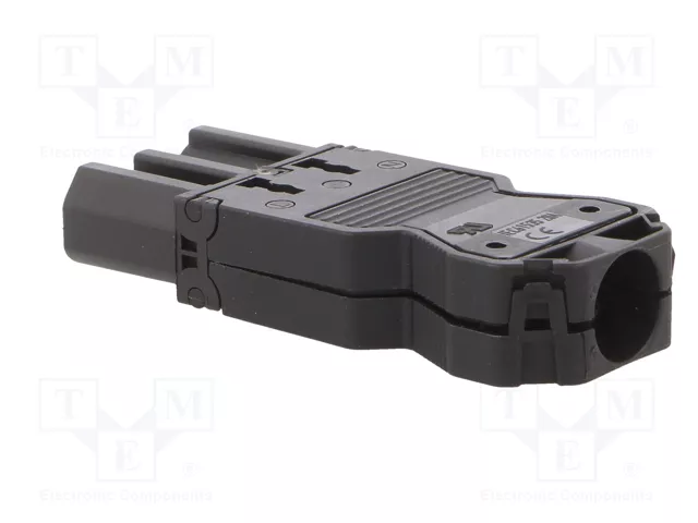 Wieland GST18I3SS1ZR1SW con alivio de tensión, negro
