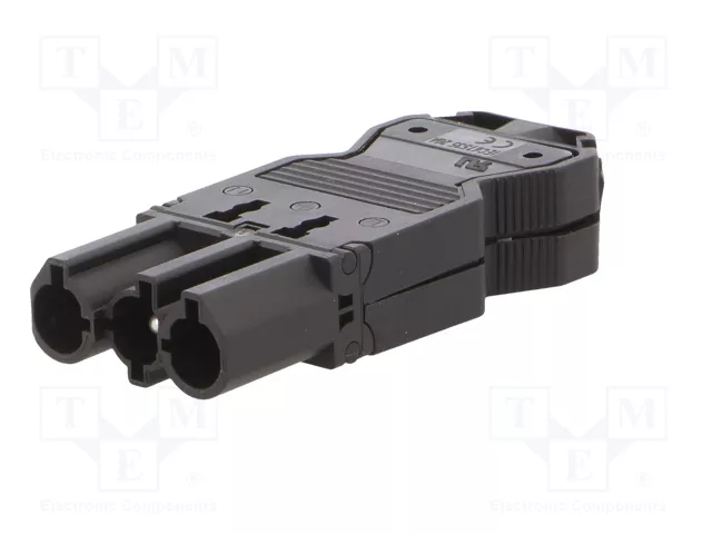 Wieland GST18I3SS1ZR1SW con alivio de tensión, negro