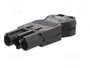 Wieland GST18I3SS1ZR1SW con alivio de tensión, negro