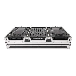 MAGMA BL-SL Flightcase para 2 Reproductores y 1 Mezclador DJ, Construcción Robusta, Espuma Adaptable, Ruedas Incluidas