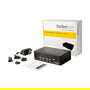 StarTech KVM Switch de 4 Puertos Dual DisplayPort 1.2 - 4K Ultra HD 60Hz a 3840x2160 Pixeles, Switch de Video USB para Control de 4 PCs, Montaje Rack 2U