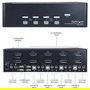 StarTech KVM Switch de 4 Puertos Dual DisplayPort 1.2 - 4K Ultra HD 60Hz a 3840x2160 Pixeles, Switch de Video USB para Control de 4 PCs, Montaje Rack 2U