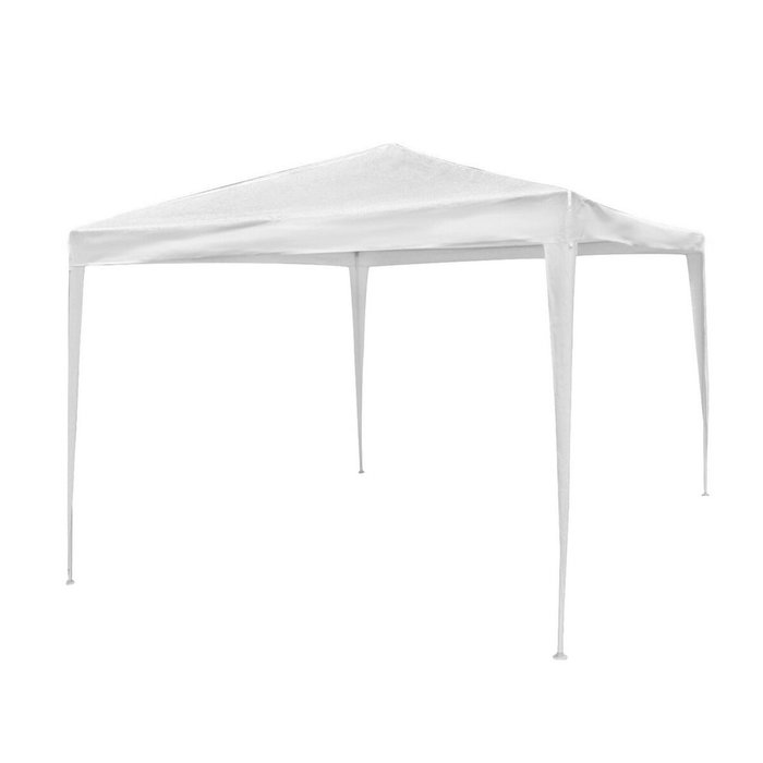 Pérgola Gazebo Rafia Acero 300 x 300 x 240 cm Blanco Pérgola Gazebo Rafia Acero 300 x 300 x 240 cm Blanco