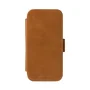 Dbramante1928 Copenhagen - Funda cartera con tapa de cuero de grano entero color bronceado para Apple iPhone 17, con soporte de sobremesa y 3 bolsillos para tarjetas