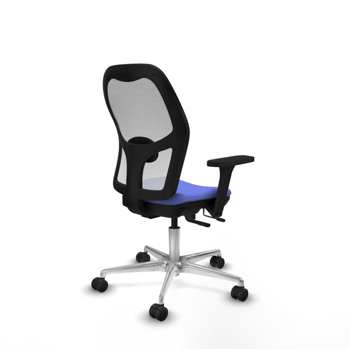 PIQUERAS Y CRESPO Silla de oficina Jorquera con mecanismo Sincro/Traslack Azul claro y Blanco
