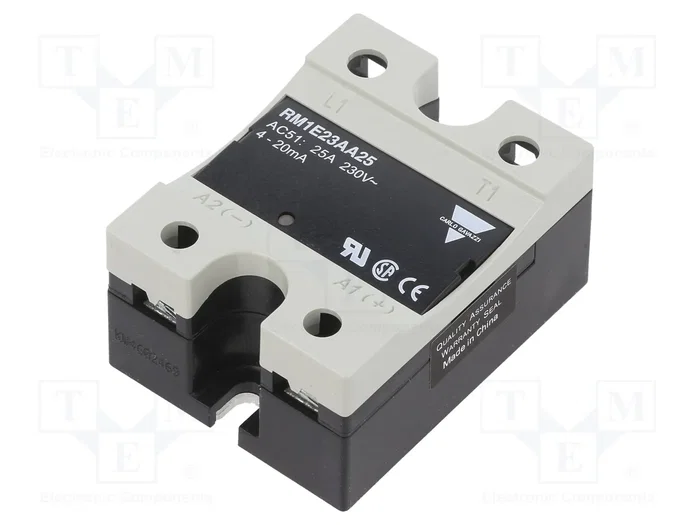 CARLO GAVAZZI RM1E23AA25 Relé de semiconductor monofásico 25A 4-20mA CARLO GAVAZZI RM1E23AA25 Relé de semiconductor monofásico 25A 4-20mA