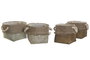 DKD Home Decor Cesta Mediterraneo Fibra Natural Marron Set de 2