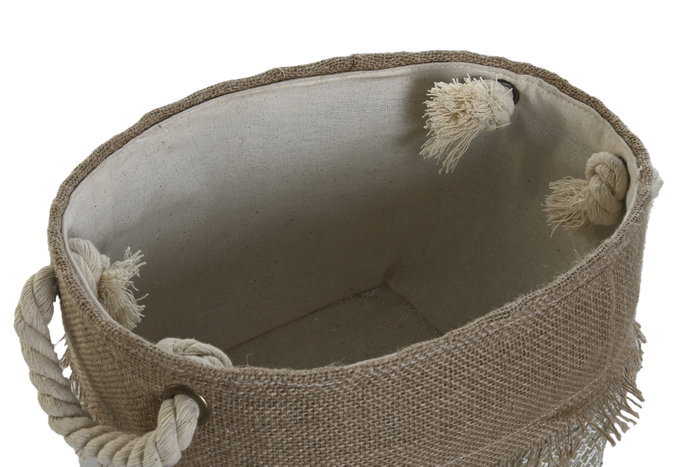 DKD Home Decor Cesta Mediterraneo Fibra Natural Marron Set de 2 DKD Home Decor Cesta Mediterraneo Fibra Natural Marron Set de 2
