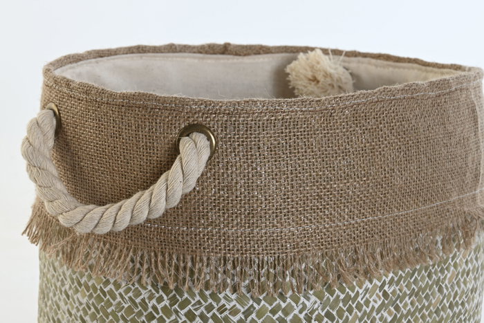 DKD Home Decor Cesta Mediterraneo Fibra Natural Marron Set de 2 DKD Home Decor Cesta Mediterraneo Fibra Natural Marron Set de 2