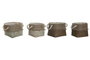 DKD Home Decor Cesta Mediterraneo Fibra Natural Marron Set de 2