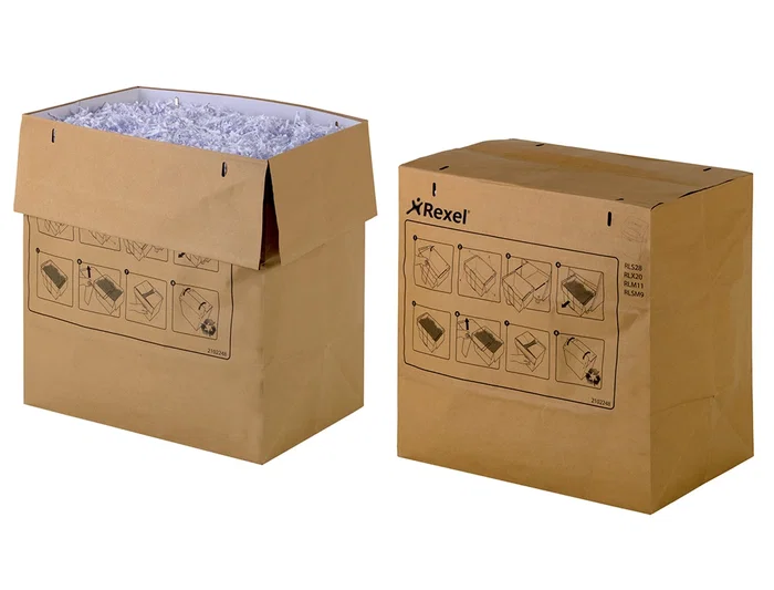 Rexel Bolsa Reciclable para Destructora Auto+ 750x/750m - Capacidad 115L - Pack 50 Unidades