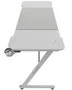Mars Gaming Mesa Gaming MGD-X160 Blanca 160x60cm con Alfombrilla XXL, Soportes para Auriculares/Bebidas y Gestión de Cables, Estructura Metálica