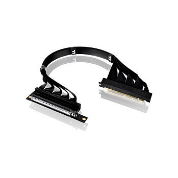 Thermaltake AC-077-CO1OTN-C1 Cable Riser PCI-E 4.0 Dual de 90 Grados, Longitud 400mm (4 m), Negro, para Tarjeta de Video