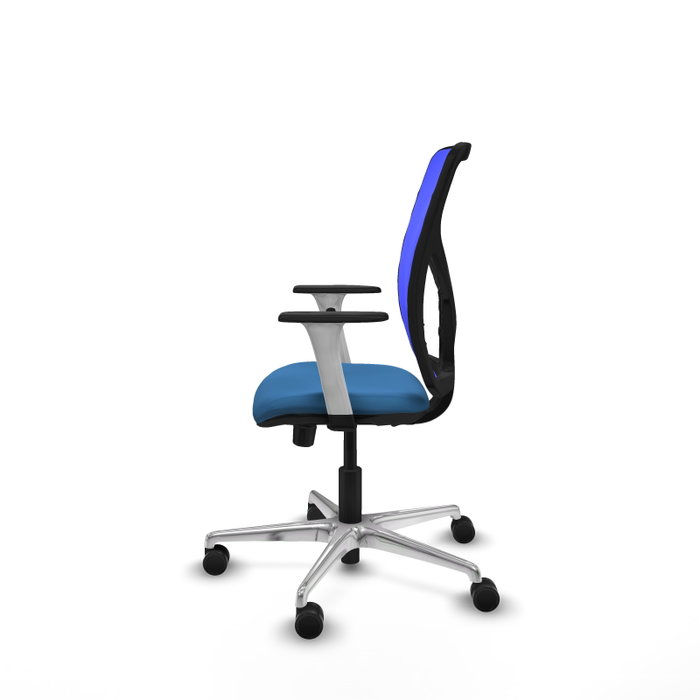 PIQUERAS Y CRESPO Silla de oficina Motilla Azul con mecanismo Sincro/Traslack