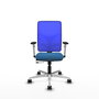 PIQUERAS Y CRESPO Silla de oficina Motilla Azul con mecanismo Sincro/Traslack
