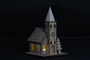DKD Home Decor Decoracion Navidad Iglesia Madera Led Marron 13.5 x 21 x 13.5 cm (2 Unidades)