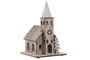 DKD Home Decor Decoracion Navidad Iglesia Madera Led Marron 13.5 x 21 x 13.5 cm (2 Unidades)