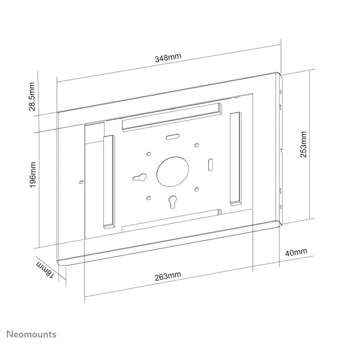 Neomounts Soporte de Pared y VESA WL15-660WH1 para iPad Pro 12.9 pulgadas, con Bloqueo Antirrobo y Gestión de Cables, Color Blanco, Construcción en Acero