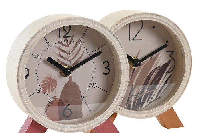 DKD Home Decor Reloj Mostaza Terracota Cozy boho 22, Estilo Boho, 5 x 14.5 x 13 cm (6 Unidades)