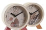 DKD Home Decor Reloj Mostaza Terracota Cozy boho 22, Estilo Boho, 5 x 14.5 x 13 cm (6 Unidades)