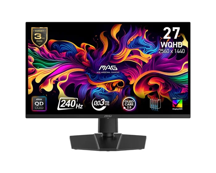 MSI MAG 271QP QD-OLED X24 Monitor Gaming 26.5 pulg WQHD 240Hz 0,03ms MSI MAG 271QP QD-OLED X24 Monitor Gaming 26.5 pulg WQHD 240Hz 0,03ms