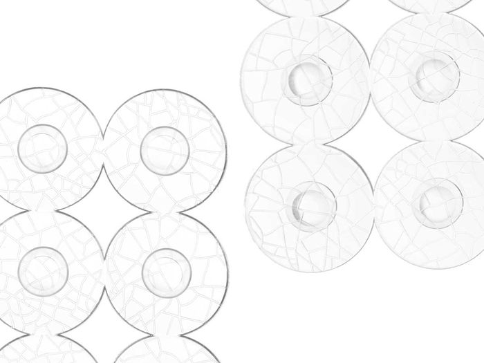 Berilo Alfombra Baño Antideslizante Ladrillo Transparente Pequeña Plástico PVC 6x54x6 cm (Set de 6)