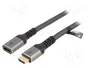 GOOBAY Cable HDMI 2.1 de 5m Textil Negro-Gris