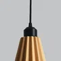 Lindor Lámpara Colgante Beige Florón Negro Cable Negro