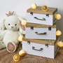 Juego De 3 Maletas Cartón Home Deco Kids