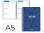Liderpapel Agenda Escolar 2026-2027 Classic Espiral Semana Vista A5 Bilingüe Papel FSC 70g Azul Marino