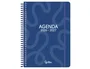 Liderpapel Agenda Escolar 2026-2027 Classic Espiral Semana Vista A5 Bilingüe Papel FSC 70g Azul Marino