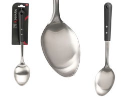 Kinvara Pala Cuchara Mango Suave Negro Mate 31 x 6.5 x 7 cm (Set de 24)