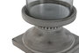 DKD Home Decor Farola Gris Cemento y Cristal 19 x 40 x 19 cm (4 Unidades)