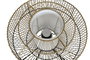 DKD Home Decor Lámpara de pie de hierro y algodón Negro y Dorado