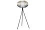 DKD Home Decor Lámpara de pie de hierro y algodón Negro y Dorado