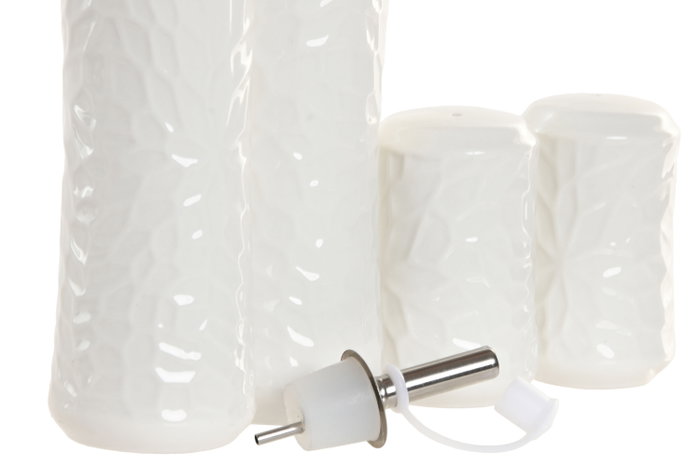 DKD Home Decor Set de Aceitera y Vinagrera Pengjia Flower 2025, Porcelana y Bambú DKD Home Decor Set de Aceitera y Vinagrera Pengjia Flower 2025, Porcelana y Bambú