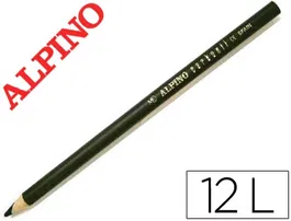 Alpino Lápices Carbonilo Caja de 12 Unidades para Dibujo y Bocetos con Mina Carboncillo Nº2