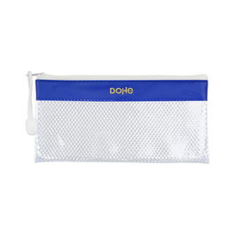 Portatodo Dohe Cremallera Apaisado Pvc Blanco/Azul (Set de 12)