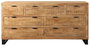 DKD Home Decor Cajonera Alpino Marron Negro Mango Metal 180 x 45 x 91 cm