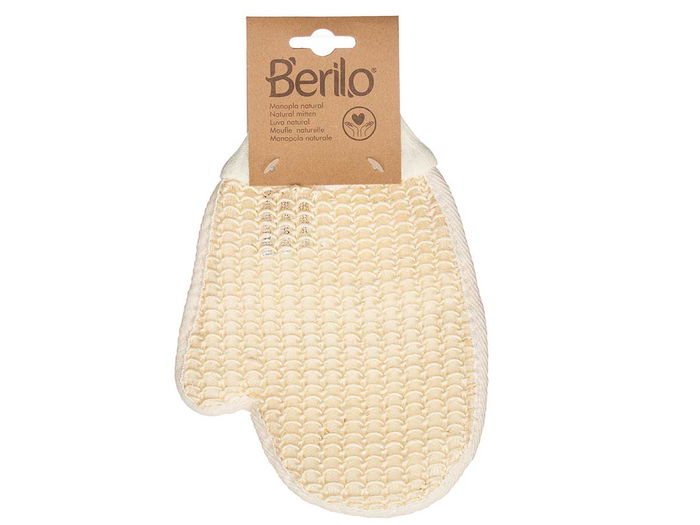 Berilo Manopla Trenzada Natural Sisal 40% Espuma 30% Poliester 30% 17x24x2 cm (Set de 24)