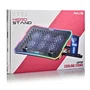 Ngs Base de Refrigeración para Portátil Hero Stand hasta 15.6", 6 Ventiladores LCD 2400 RPM, Ajuste de Altura, Luz RGB, Soporte para Smartphone, Negro