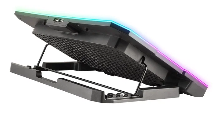 NGS Hero Stand Base de refrigeración para portátil hasta 15,6 pulg con 6 ventiladores y RGB