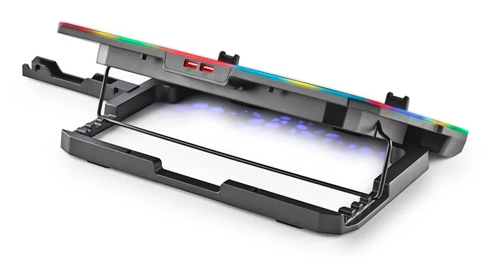 NGS Hero Stand Base de refrigeración para portátil hasta 15,6 pulg con 6 ventiladores y RGB