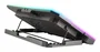 Ngs Base de Refrigeración para Portátil Hero Stand hasta 15.6", 6 Ventiladores LCD 2400 RPM, Ajuste de Altura, Luz RGB, Soporte para Smartphone, Negro