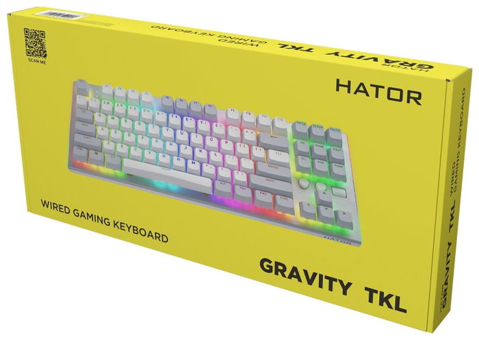 Hator Gravity TKL HTK561 Teclado Mecánico Layout Polaco Blanco Hator Gravity TKL HTK561 Teclado Mecánico Layout Polaco Blanco