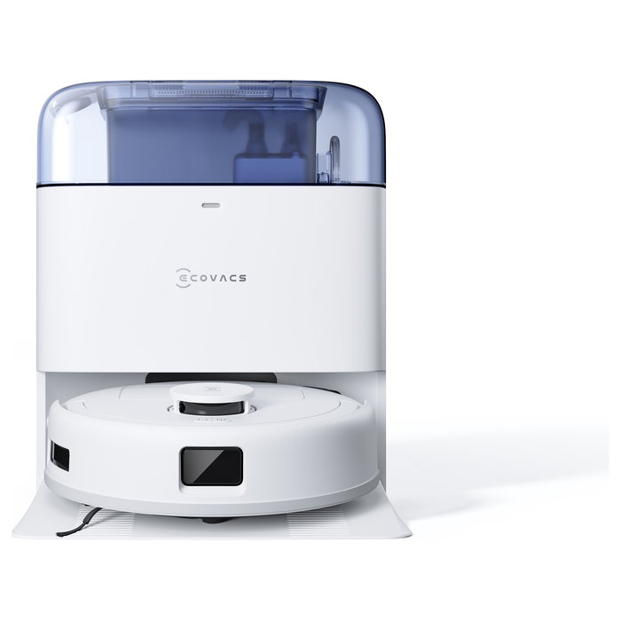 ECOVACS Deebot MINI Blue Aspirador Robot Láser con Estación de Carga Autovaciado, 9000 Pa, LDS, LiDAR, TrueMapping 2.0, Hasta 150 Min, Sin Bolsa, Color Azul y Blanco