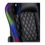 LogiLink Silla Gaming con Soporte Lumbar y Luces RGB, Negro/Azul