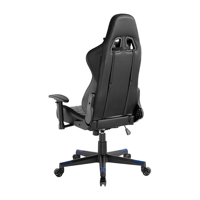 LogiLink Silla Gaming con Soporte Lumbar y Luces RGB, Negro/Azul LogiLink Silla Gaming con Soporte Lumbar y Luces RGB, Negro/Azul