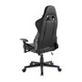 LogiLink Silla Gaming con Soporte Lumbar y Luces RGB, Negro/Azul